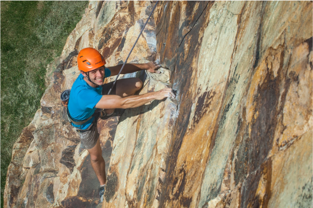 Alex climbing at KP