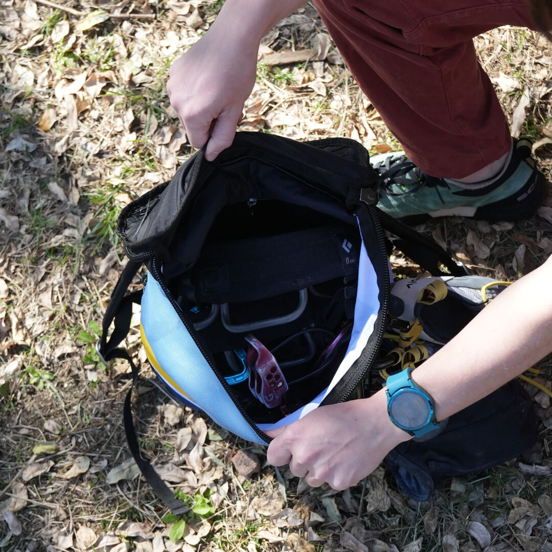 Top-down shot of Craven backpack