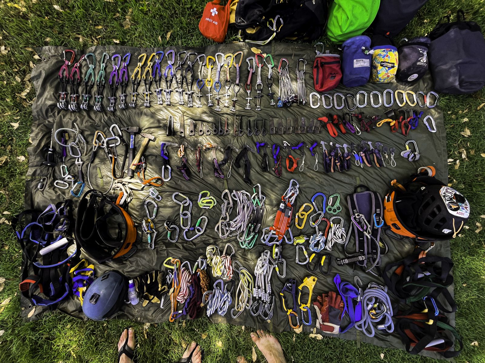 Top-down shot of Craven backpack