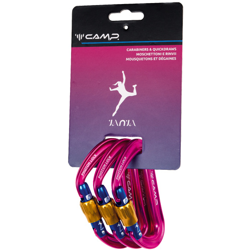 C.A.M.P. Photon Lock 3 Pack Carabiner Pink Janja
