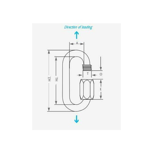 Maillon Rapide 8mm Oval (Normal) Plated Steel 8mm