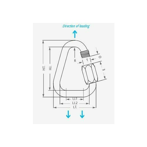 Maillon Rapide 10mm Delta Plated Steel