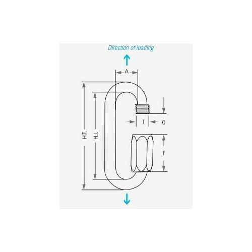 Maillon Rapide 12mm Oval (Wide Opening) Plated Steel