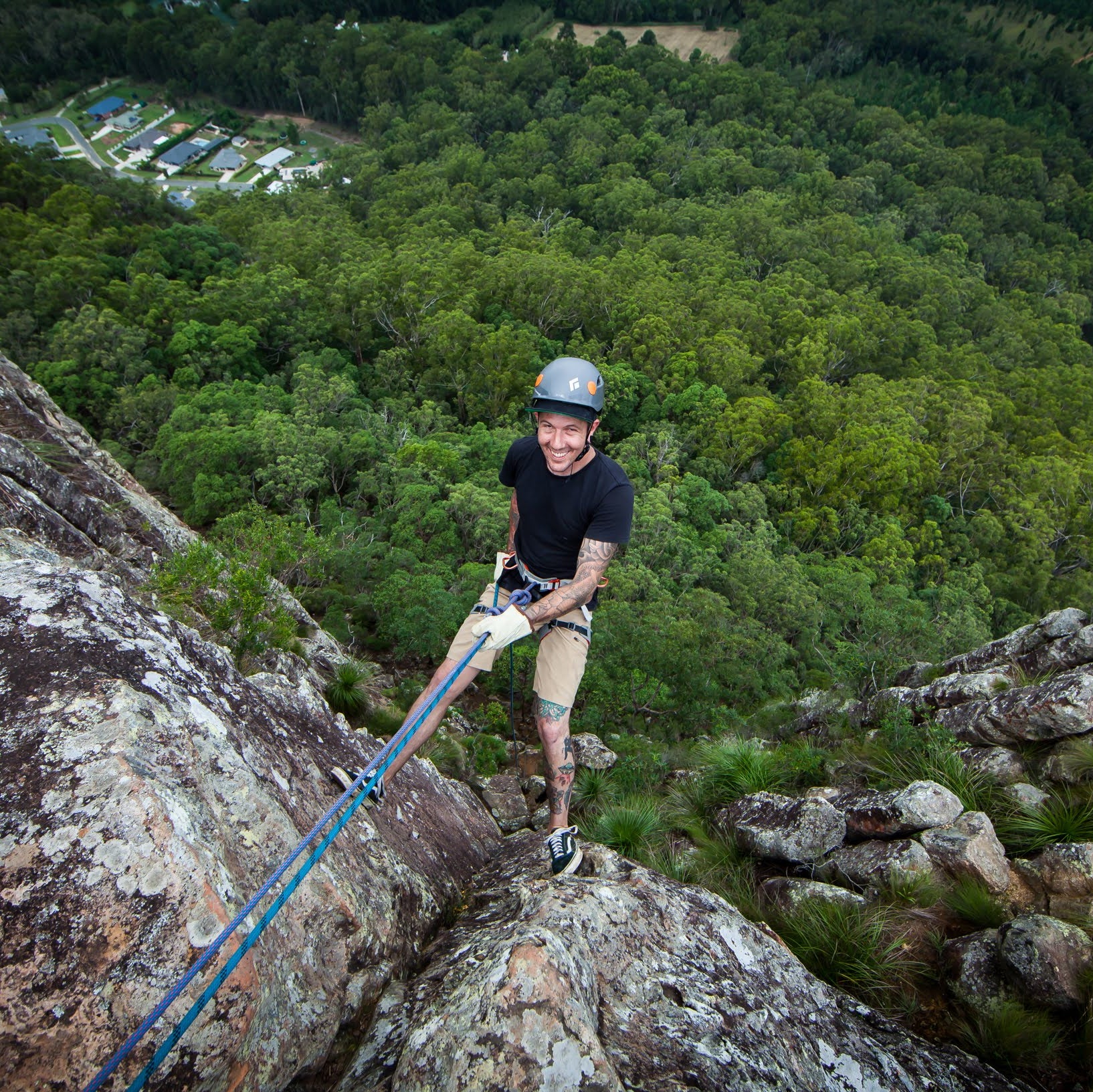 Abseiling Mount Ngungun (Glass House Mountains)