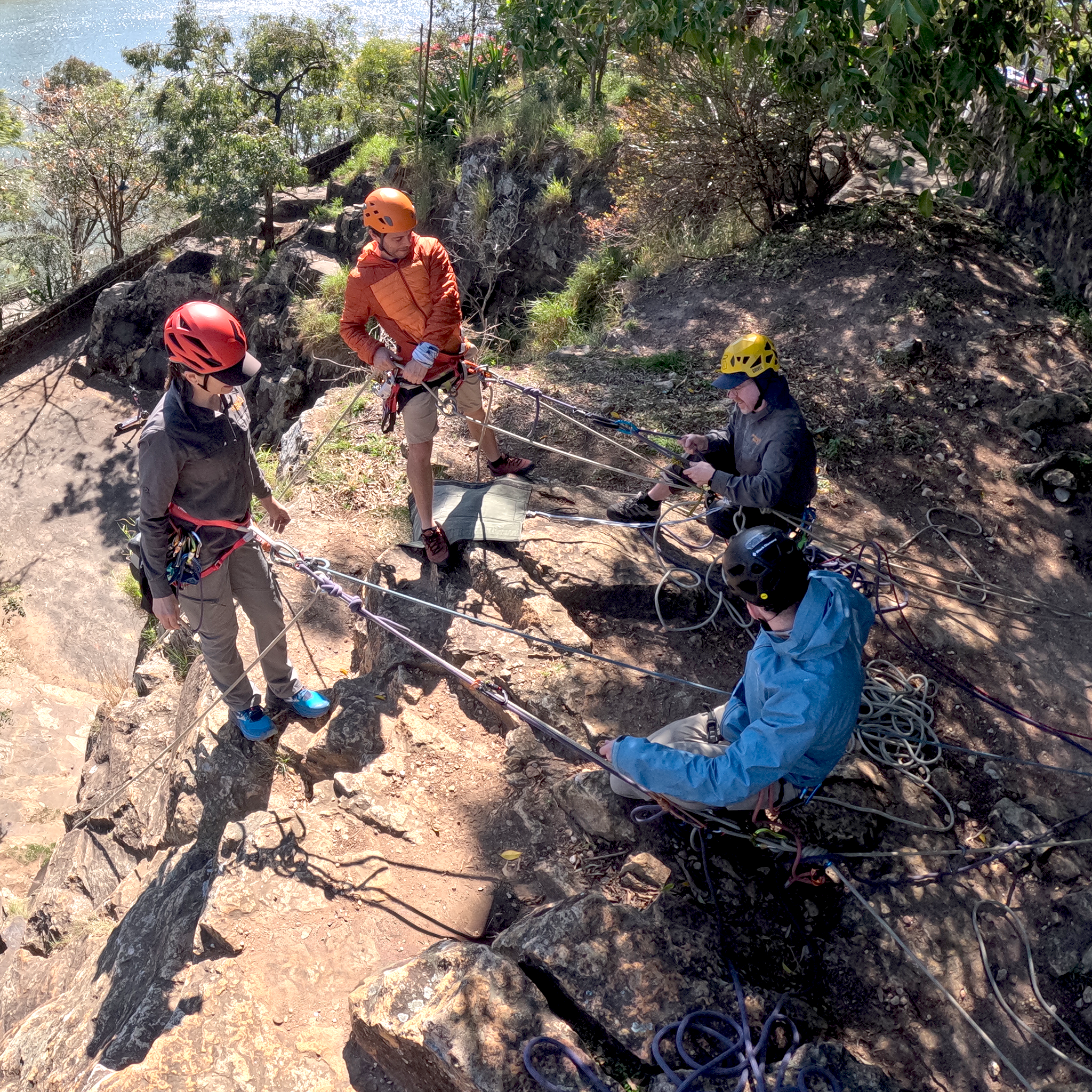 Lead Single Pitch Abseiling and Lead  Single Pitch Top Rope Climbing on Natural Surface