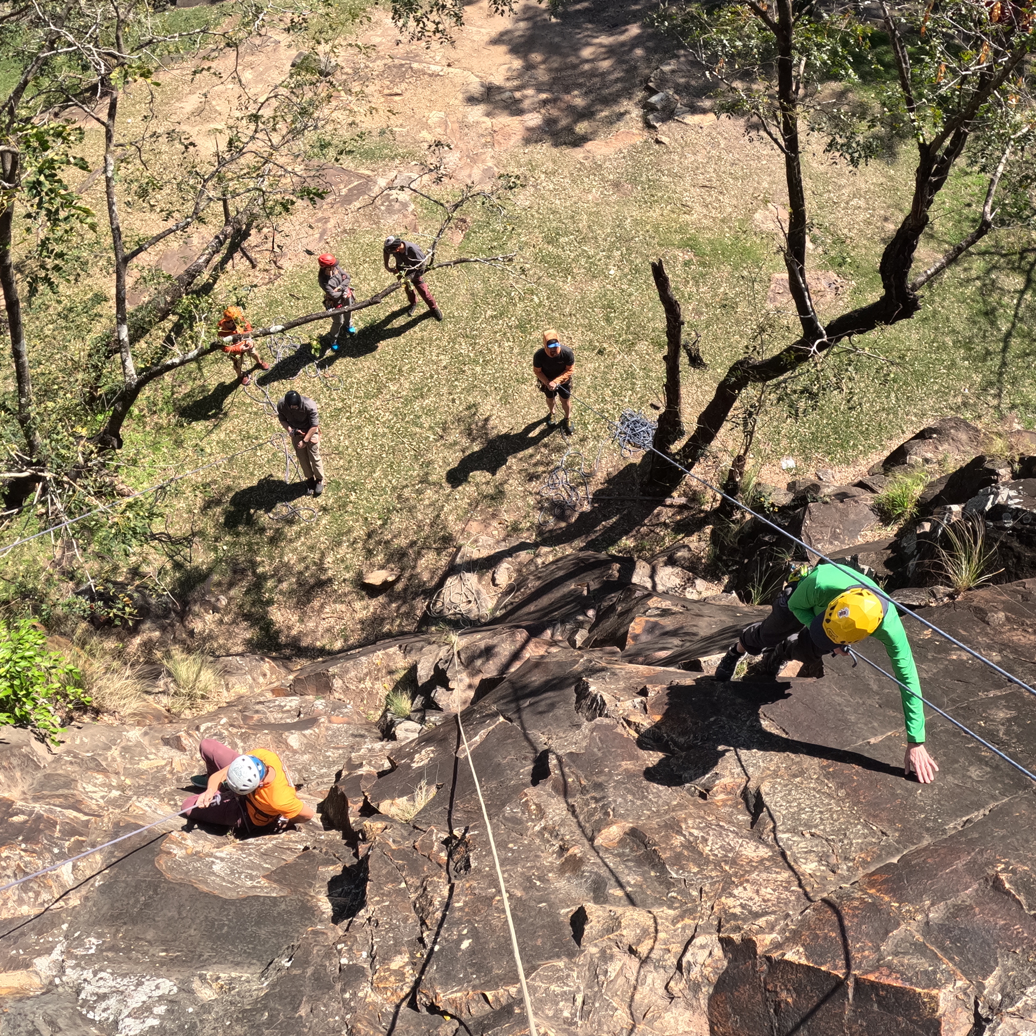 Lead Single Pitch Abseiling and Lead  Single Pitch Top Rope Climbing on Natural Surface